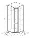 Гостиная Шерлок 10 Шкаф угловой МДФ 860х860х2107