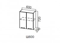 Шкаф навесной 600 Ш600 Модерн 600х720х296